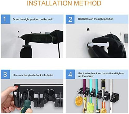 Soporte, Organizador Para Escobas Colgante