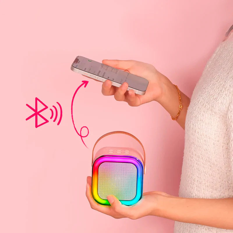 MINI PARLANTE CON MICROFONO USB RGB