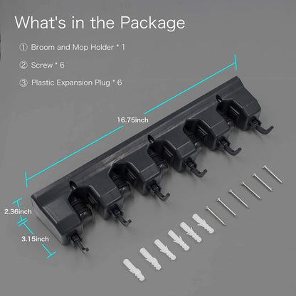 Soporte, Organizador Para Escobas Colgante