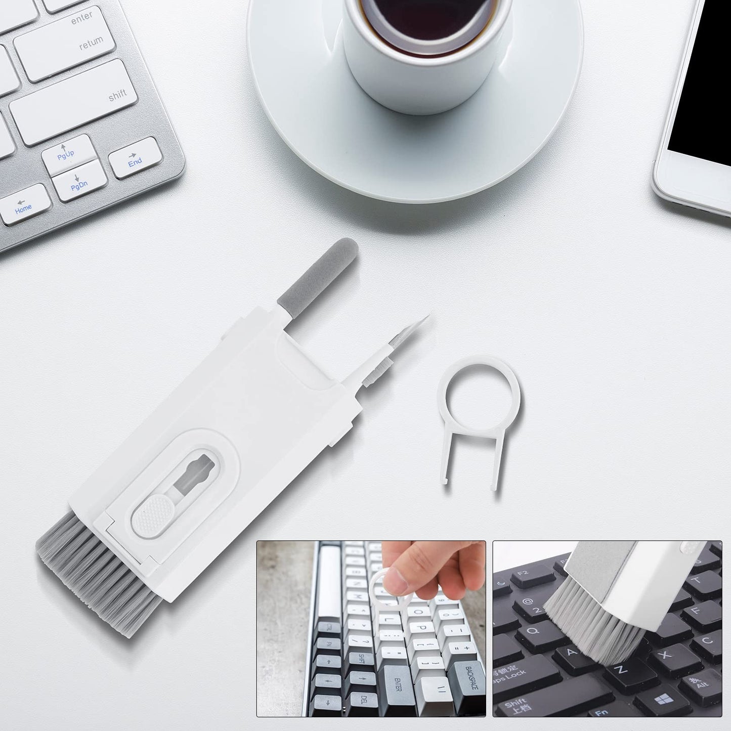 Kit de limpieza electrónica 8 en 1 – Limpiador de teclado, kit de limpieza de teclado, limpiador de portátil con cepillo