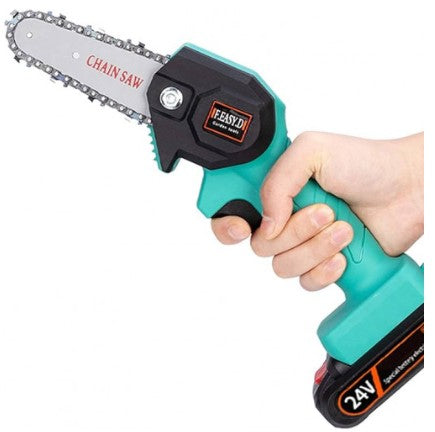 SIERRA inalambrica portatil con 2 baterias, recargable, 24 voltios