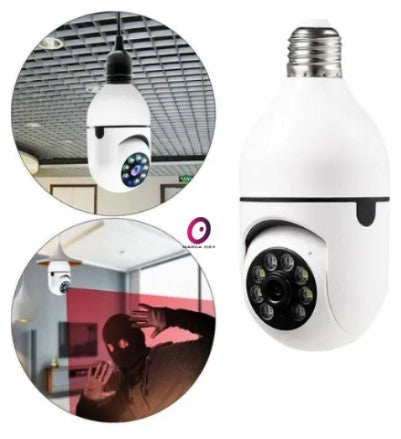 Camara Ip Wifi 360 Tipo Bombillo Panorama