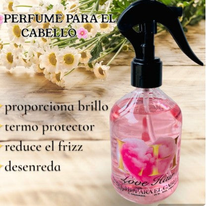 LOVE HAIR Presentamos nuestro *Splash para el Cabello*, diseñado para dejar tu cabello con un aroma irresistible,