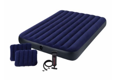 CAMA INFLABLE INTEX 60 PULGADAS + BOMBA Y ALMOHADAS MD 10731