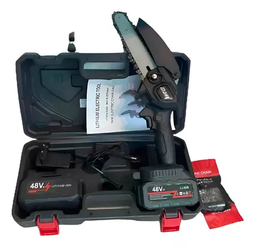MINI MOTOSIERRA DE MANO INALAMBRICA 2 BATERIAS 48V Y 48V