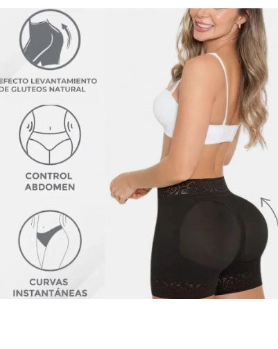 SHORT LEVANTA COLA - COLOR NEGRO - TALLA M