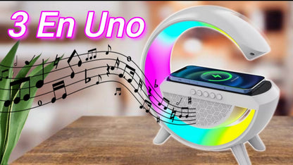 LAMPARA ATMOSFÉRICA TIPO G LED CON CARGADOR Y BOCINA