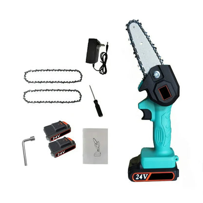 SIERRA inalambrica portatil con 2 baterias, recargable, 24 voltios